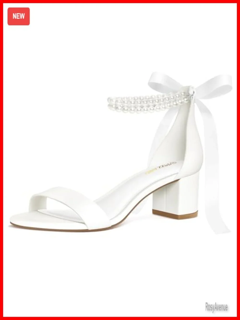 Women's 2 Inch Chunky Heel Sandals Open Toe Ankle Strap Bow